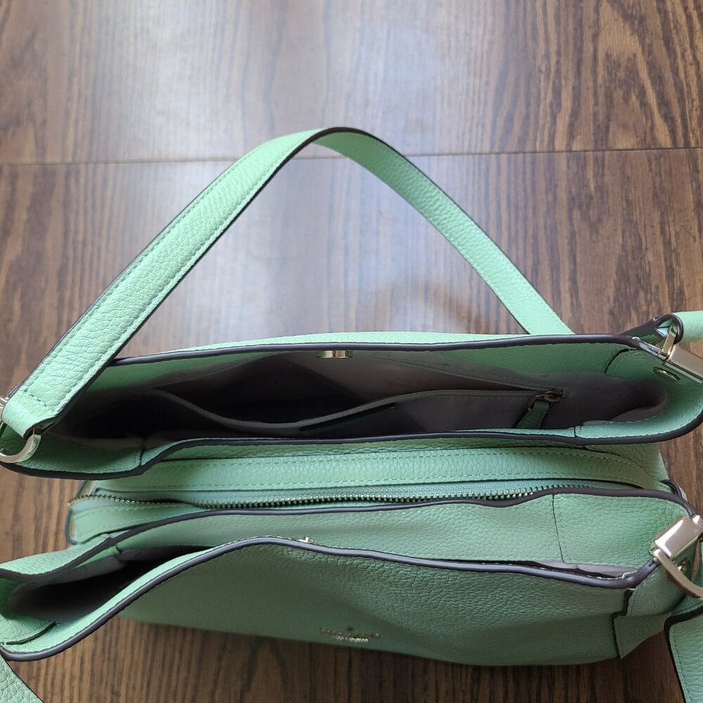 Kate Spade Leila Medium Triple Compartment Shoulder Bag in Beach Glass - Picture 7 of 10